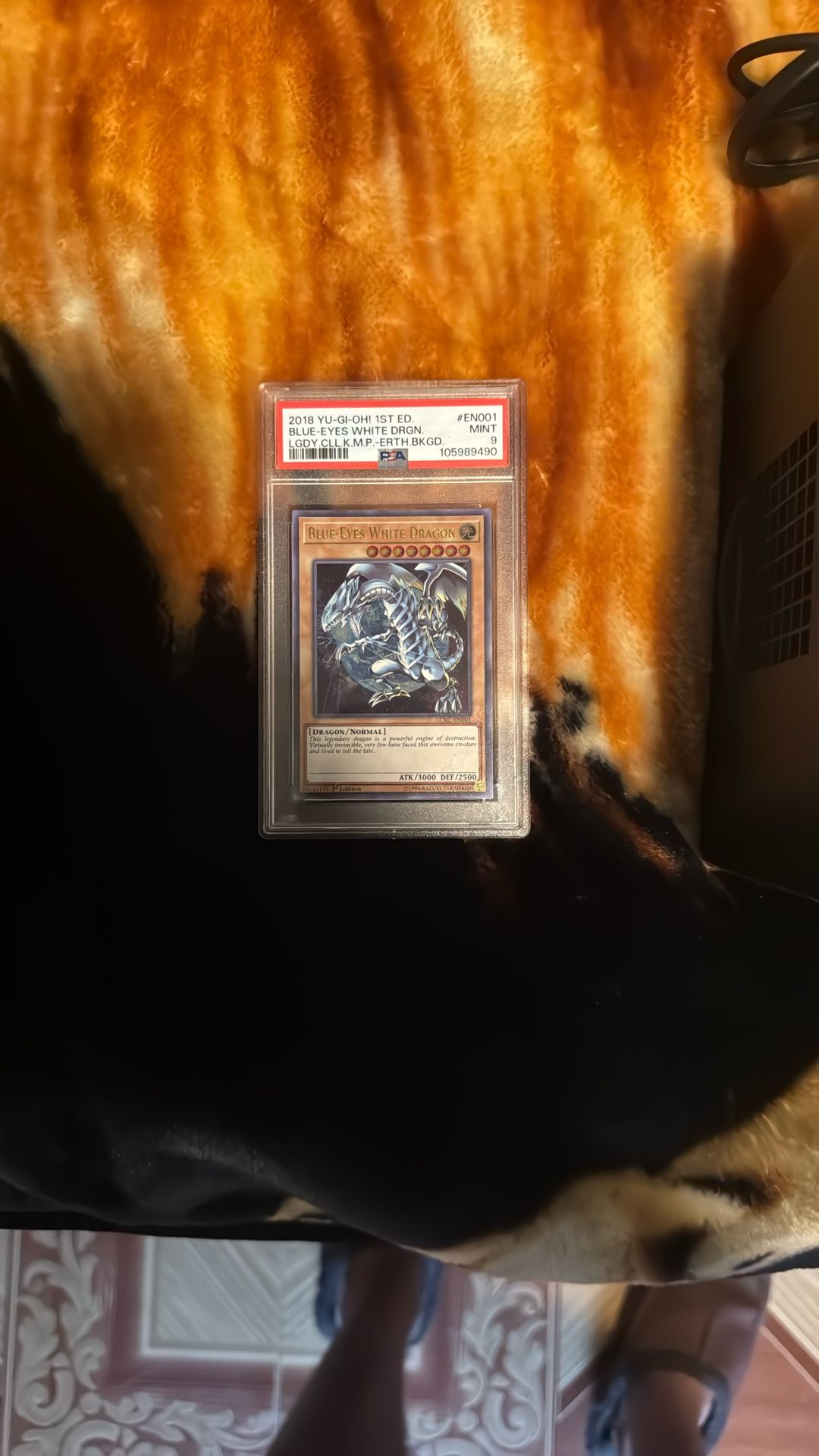 Nintendo GameCube & PSA Grade 9 YU-GI-OH 1st Edition Blue-Eyes White Dragon