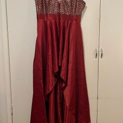 Vestido De Fiesta Guinda Con Dora Medida  XL