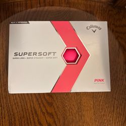 Callaway Supersoft Matte Finish Pink Golf Balls One Dozen New & Improved
