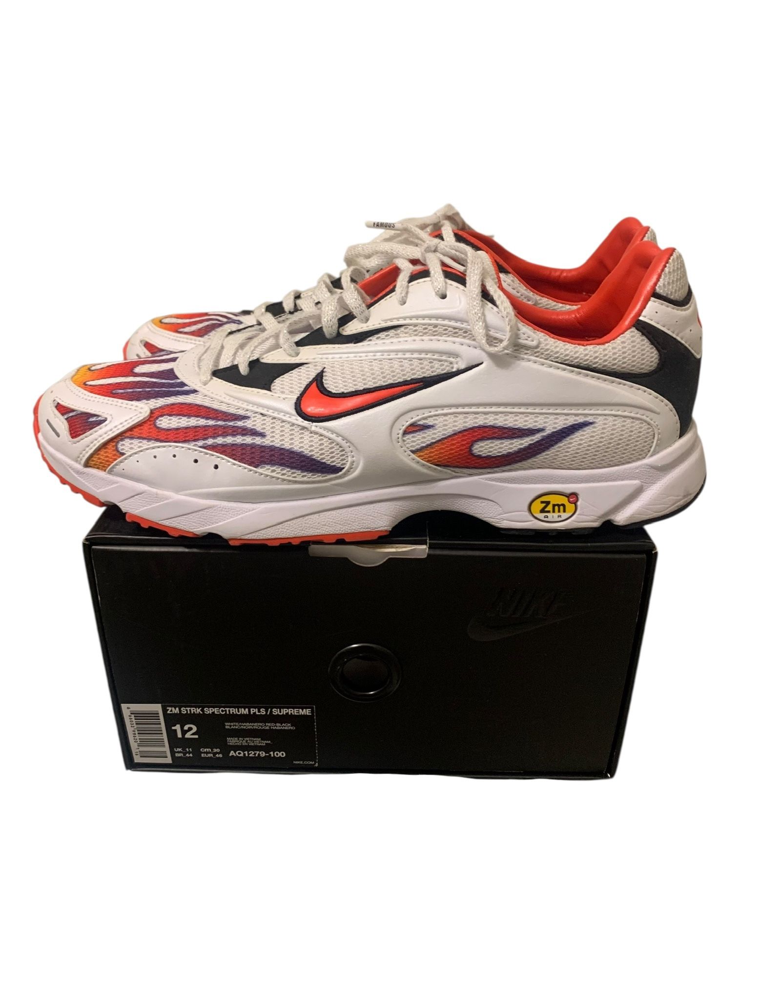 Size 12 - Supreme x Nike Zoom Streak Spectrum Plus Habanero Red Men’s Sneakers Size 12