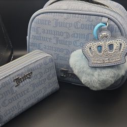 Juicy Couture Blue Mini bag and Wallet Set