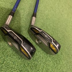 Adams Golf Hybrids Set 20* and 23*. Stiff Flex Graphite Shafts. Golf Club 