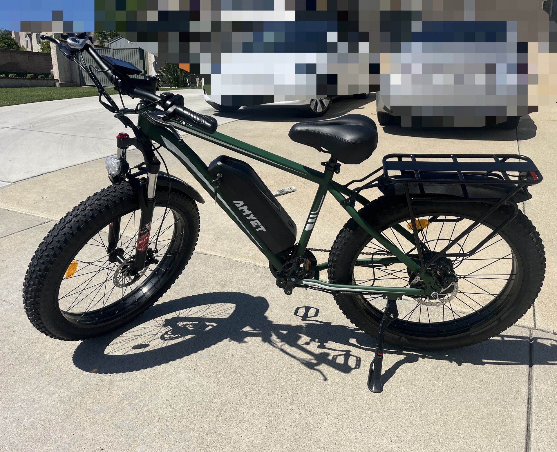 EB26 Electric Bike for Adults - 1500W, 48V 15AH Battery, 26" Fat Tire Mountain, 28mph, 7 Speed Gears, Dual Shock Absorber