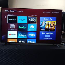 65 Inch TCL Roku TV 4k Smart Really Nice Tv Comes With Remote Control Great Quality Clear Picture Works Great Guaranteed 