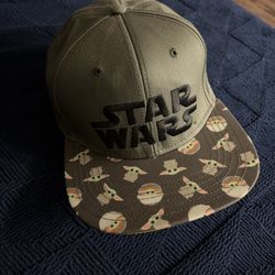 STAR WARS MANDALORIAN BABY YODA ADJUSTABLE SNAPBACK BASEBALL HAT/CAP, GREEN
