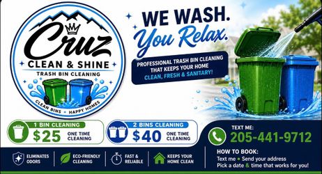Cruz Clean & Shine Trash Bin Cleaning
