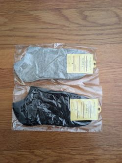 Men’s No-Show Foot Cover Socks – Gray & Black – New – Buy 6 get 1 pair free