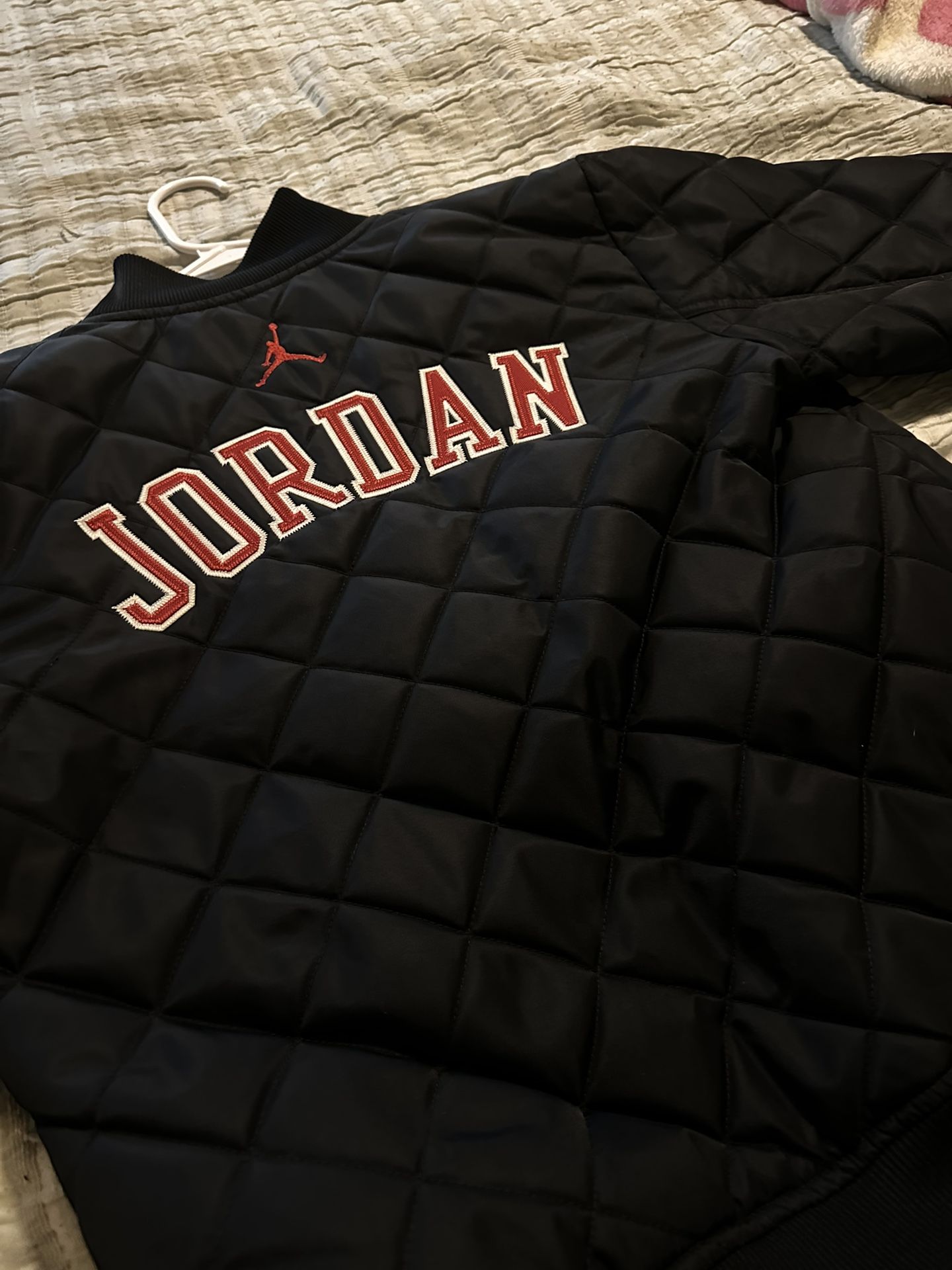 Youth Jordan Quilted Bomber Jacket (Size L 12–13Y)