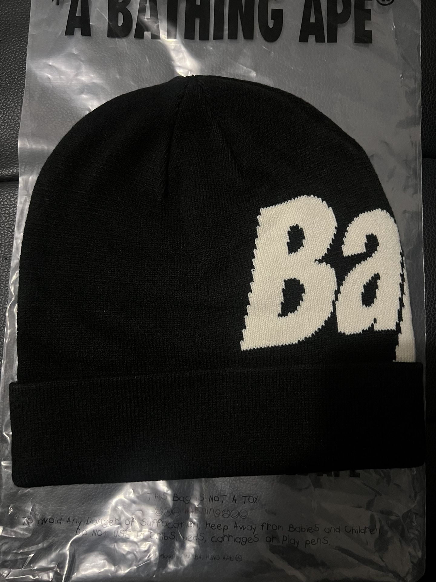 BAPE Knit Cap Beanie Black