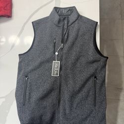Bobby Jones Heathered Full Zip Fleece Vest