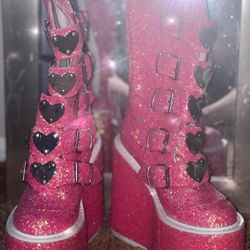 Pink GlitterbSwing-230G Demonia’s Boots