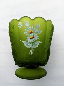 Westmoreland Green Compote w\ sticker