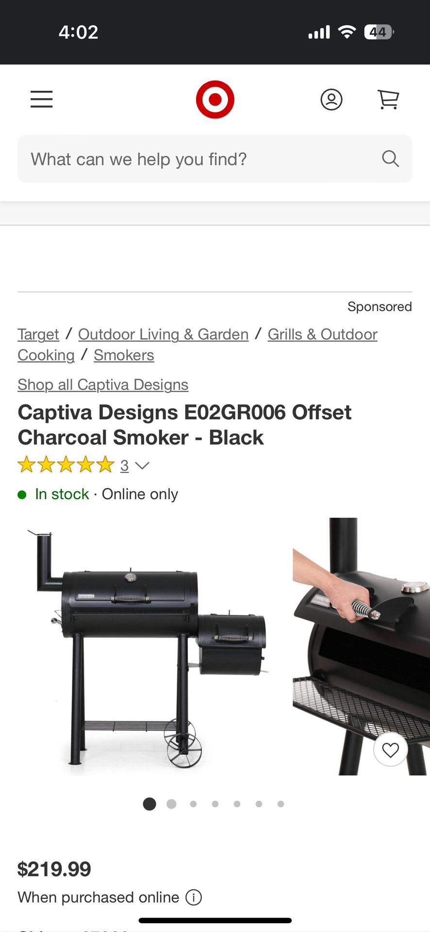 Brand New Captive Designs Charcoal Smoker