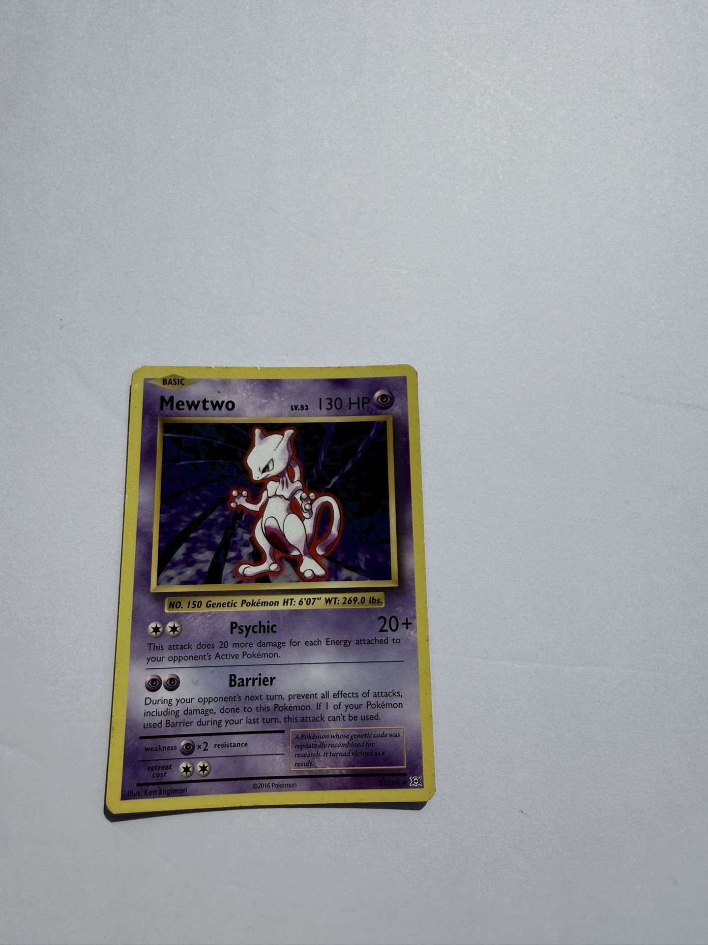 Mewtwo 51/108 XY Evolutions NM Rare Pokemon Card