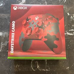 X Box Red Camo Controller