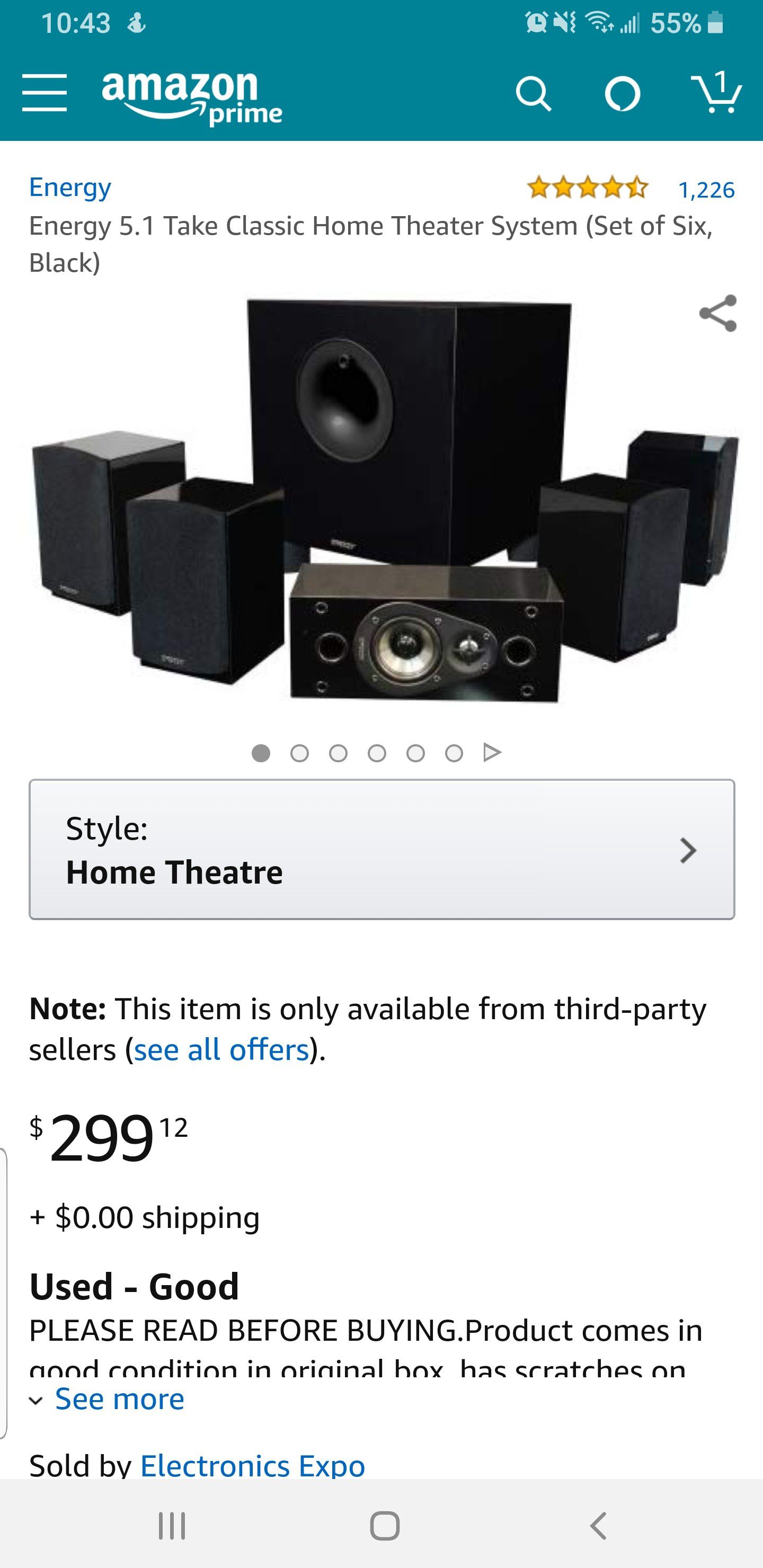 Home theater 5.1 surround system