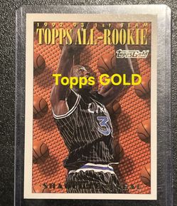 Shaquille O'Neal Gold Topps All Rookie Team Basketball Card
