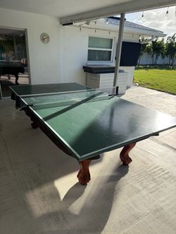 Slate Pool Table with Ping Pong