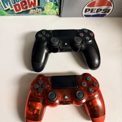 PlayStation 4 Controllers Red Crystal & Black $30  EACH  FIRM (tested)