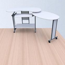 Rotating Computer Desk, Modern Corner Desk Office Study Workstation