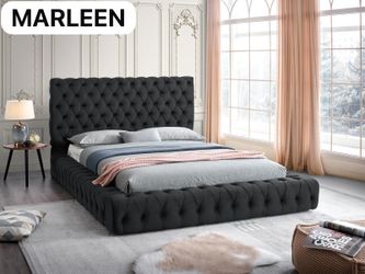 KING UPHOLSTERY PLATFORM BED NEW IN BOX
