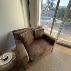 Large Dark Brown Chair (Crate And Barrel)