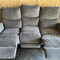 Double Recliner Three Seat Sofa  Couch