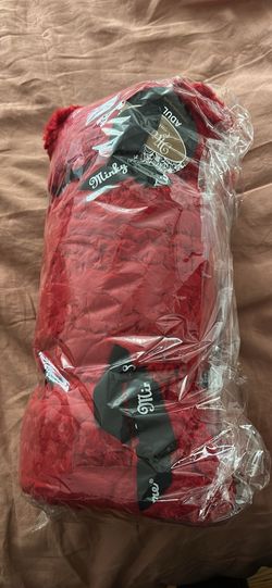 Minky couture designer blanket red
