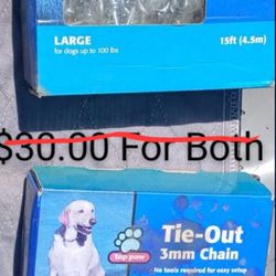 Animal Supplies - Tie Out Animal Chains 15FT And 20FT Reduced Price Again $15 For Both  !! FIRM !!