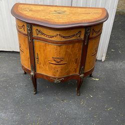 Vintage Louis XV French Drawer Table Stand Cabinet Antique Rep