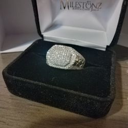 Brand New  Silver And Moissanite 2 Carat Diamond Ring $150