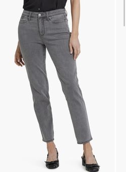 Woman NYDJ Stella Tapered Grey Wash Jeans 18 Nwt