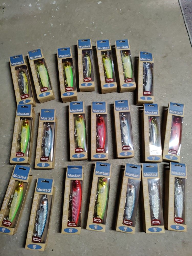 Mustard oto Pencil Fishing Lures 10.00 Each
