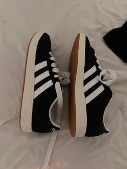 Adidas Grand Court Base 00s Shoes – Core Black/Cloud White/Gum – Men's