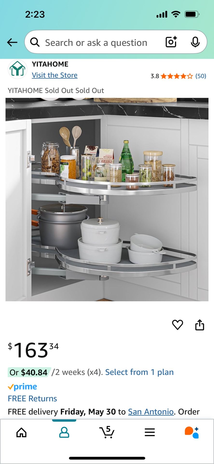 Swing LEFT Pullout Drawer Organizer