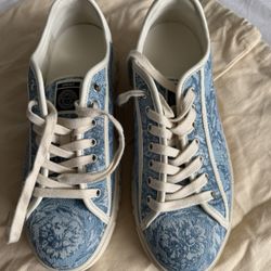 Versace Barocco Greca Jacquard Canvas Sneakers