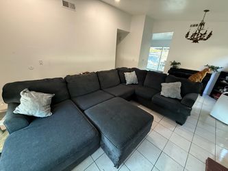 Dark Grey L-Shaped Sectional