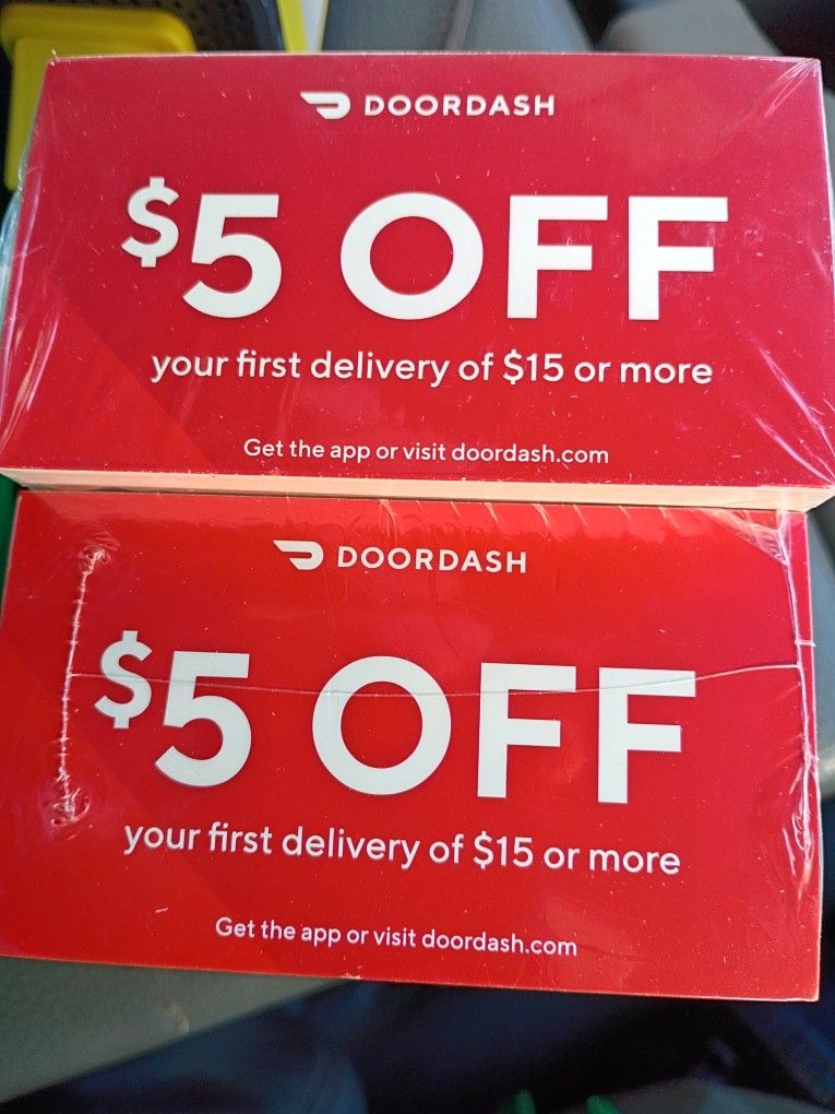 DOORDASH ITEMS. 5 BOXES@$10 EACH.