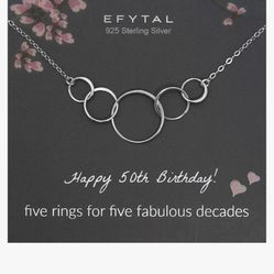 Women’s 50th Birthday Necklace