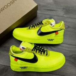 Offwhite Air Force volt Size 10.5