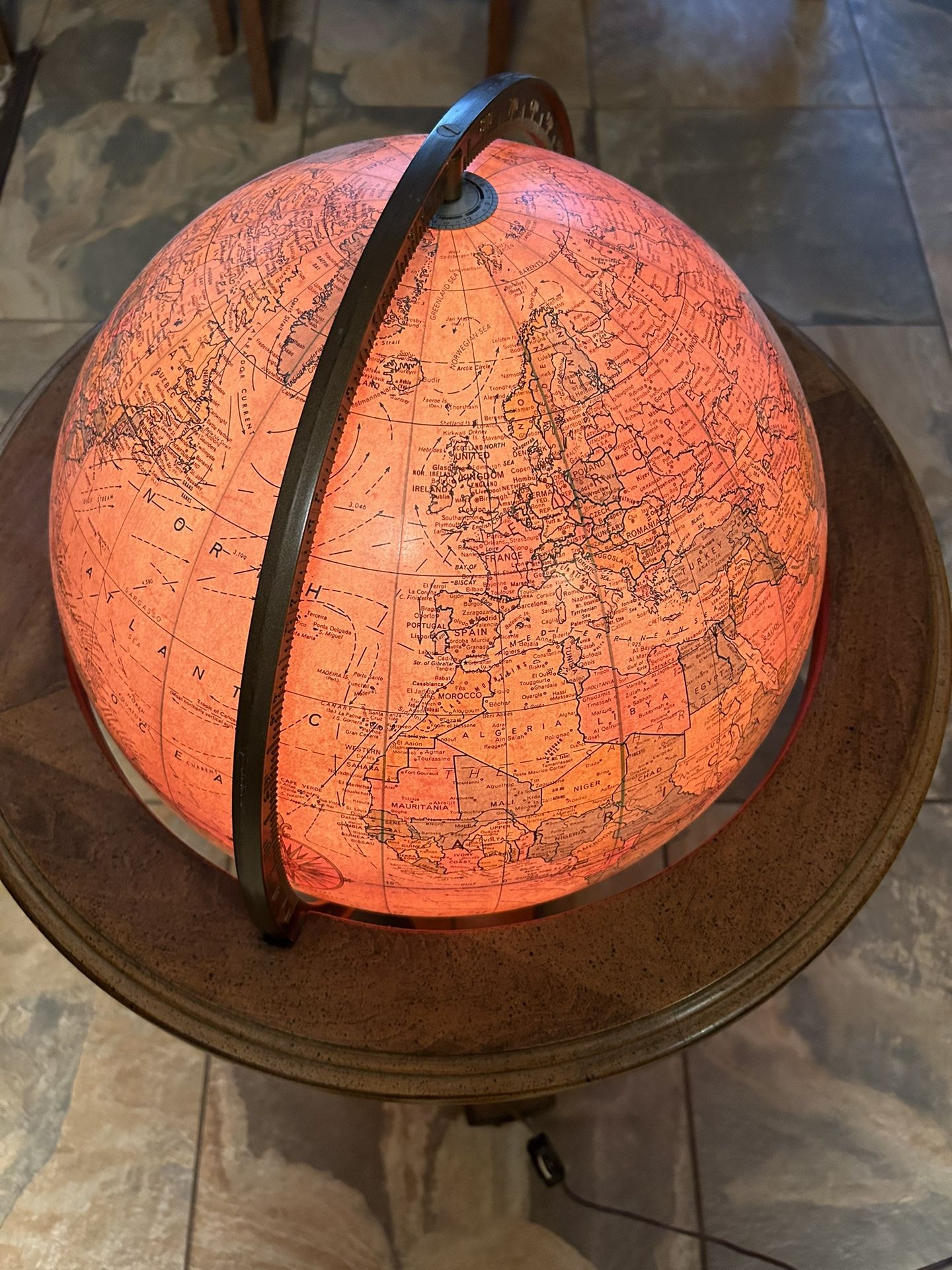 Repogle 16” Lighted Heirloom Globe
