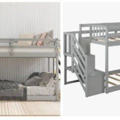 Twin Bunk Bed With Staircase 