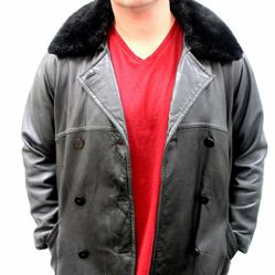 Danier Unisex Leather Jacket with Fur