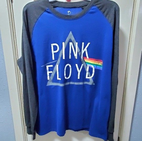 Pink Floyd Dark Side of the Moon Raglan Tee XL Long Sleeve Rock Band Shirt