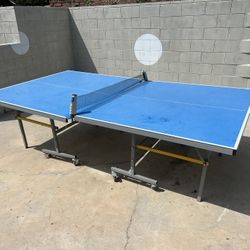 Ping Pong Table And Paddles 