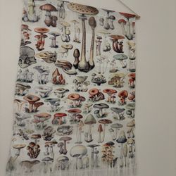 Vintage Cottage Core Mushroom Tapestry