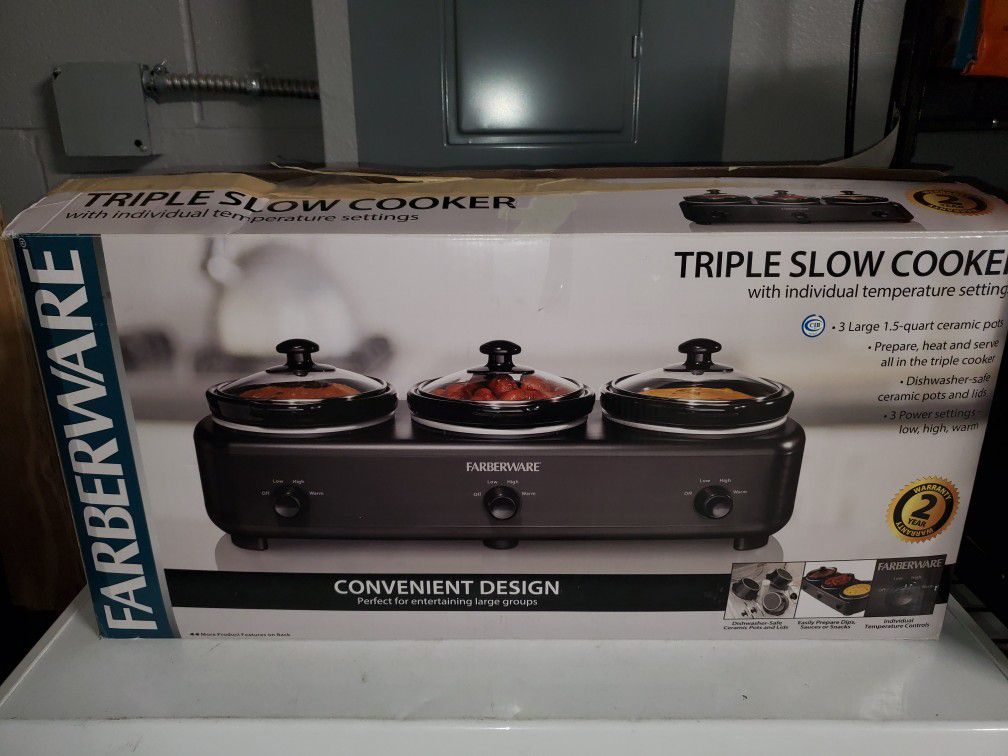 Faberware triple slow cooker