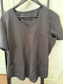 Black V-Neck Scrub Top