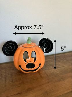 Disney Mickey Mouse Halloween Pumpkin Ceramic Jar