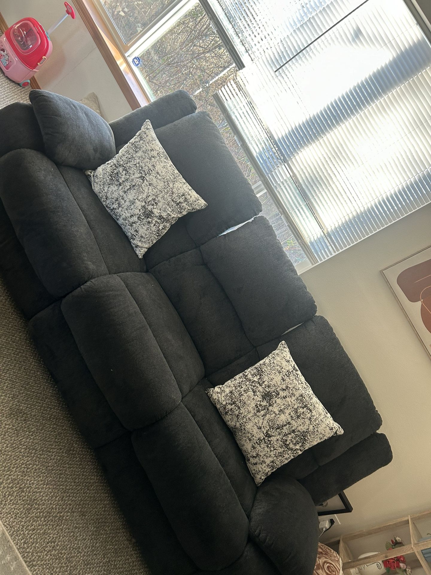 dark gray couch